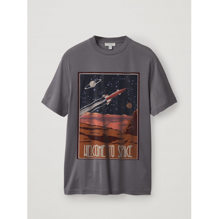 Tricou Welcome to space bumbac